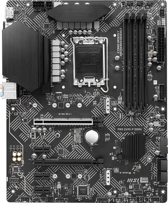 (1030120) Материнская плата MSI PRO Z690-P DDR4 Soc-1700 Intel Z690 4xDDR4 ATX AC`97 8ch(7.1) 2.5Gg RAID+HDMI+ - фото 39799