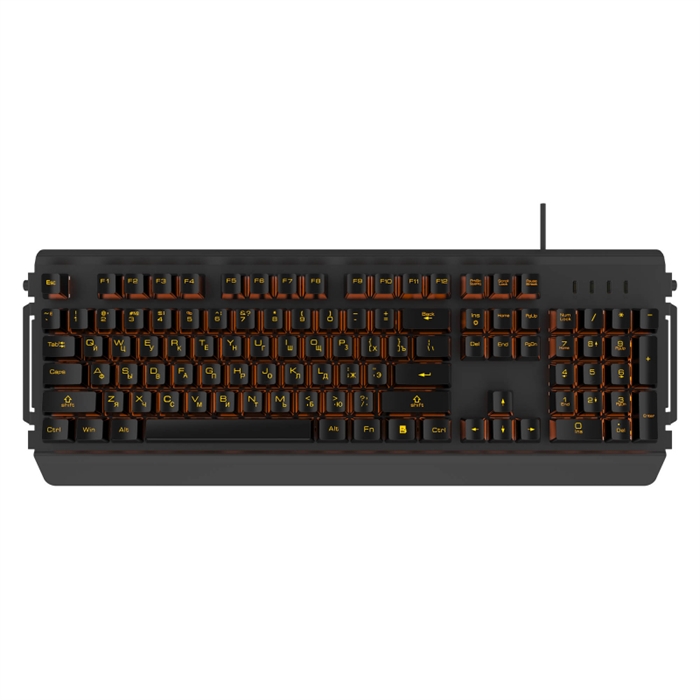 (1030349) Игровая клавиатура HIPER GK-5 PALADIN  чёрная (USB, Xianghu Blue switches, Янтарная подсветка, Влагозащита) - фото 40290