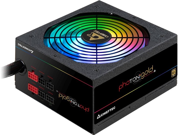(1030458) Блок питания Chieftec Photon Gold GDP-650C-RGB (ATX 2.3, 650W, >90 efficiency, Active PFC, ARGB Rainbow 140mm fan, Cable Management) Retail - фото 40413