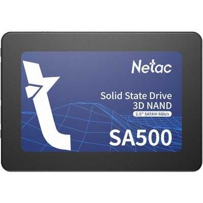 (1030490) Твердотельный накопитель SSD 2.5" Netac 960Gb SA500 Series <NT01SA500-960-S3X> Retail (SATA3, up to 530/475MBs, 3D NAND, 480TBW, 7mm) NT01SA500-960-S3X - фото 40534