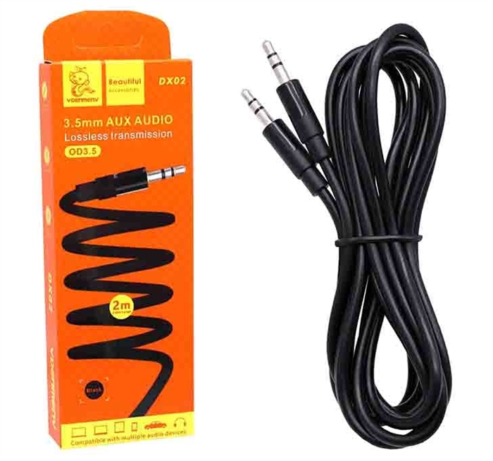 (1030498) AUX кабель Denmen DX02 2м черный - фото 40555