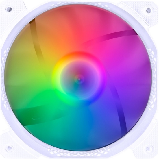 (1030563) Вентилятор 1STPLAYER F1-PLUS White / 140mm, LED 5-color, 1000rpm, 3pin / F1-PLUS-WH / bulk - фото 40649