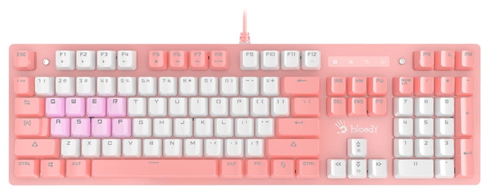 (1030641) Клавиатура A4Tech Bloody B800 Dual Color механическая розовый/белый USB for gamer LED B800 PINK - фото 40900