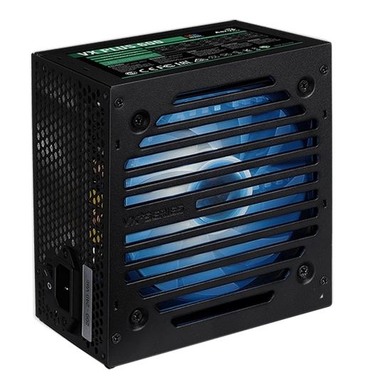 (1030834) Блок питания Aerocool VX-600 RGB PLUS (ATX 2.3, 600W, 120mm fan, RGB-подсветка вентилятора) Box - фото 41128