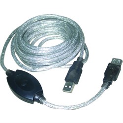 (109587)  Кабель удлинительный USB 2.0 (AM) -> USB2.0 (AF), 10m, Vcom (VUS7049), активный - фото 4123