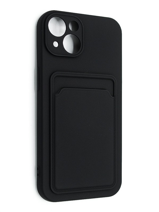 (1030886) Накладка NNDM Soft touch с кармашком для Apple iPhone 13 черная - фото 41444