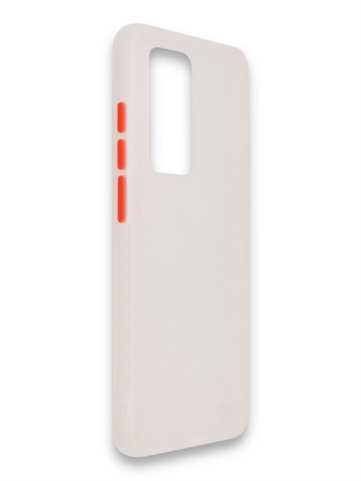 (1030895) Накладка NNDM пластиковая с силиконовой окантовкой для Huawei P40 Pro белая - фото 41453
