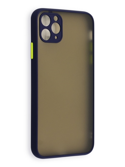 (1030903) Накладка NNDM пластиковая с силиконовой окантовкой с защищенной камерой для iPhone 11 синяя - фото 41461