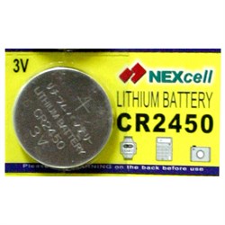 (102915) Батарейка Nexcell lithium 3v CR2450 (1шт.), 24.5 X 5.0 мм, 550 mAh