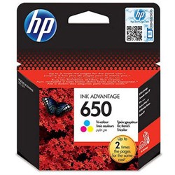 (102229) Картридж струйный HP №650 CZ102AE трехцветный для принтеров HP Deskjet Advantage 2515/ 2516 - фото 4185