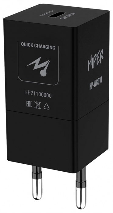 (1031710) Сетевое зар./устр. Hiper HP-WC010 3A (PD+QC) универсальное черный HP-WC010 - фото 41944