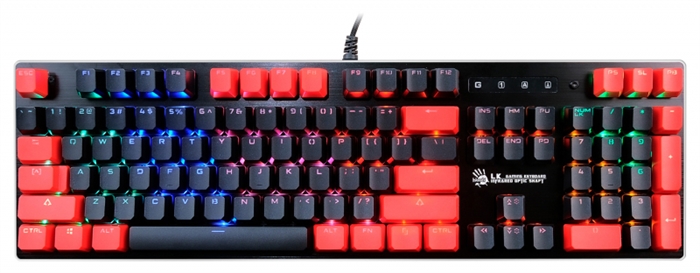 (1031920) Клавиатура A4Tech Bloody B820N механическая черный/красный USB for gamer LED B820N ( BLACK + RED) - фото 42172