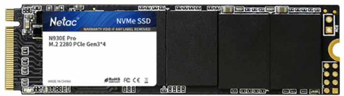 (1031969) Твердотельный накопитель SSD M.2 Netac 512Gb N930E Pro Series <NT01N930E-512G-E4X> Retail (PCI-E 3.1 x4, up to 2080/1700MBs, 3D TLC/QLC, NVMe 1.3, 22х80mm) NT01N930E-512G-E4X - фото 42444