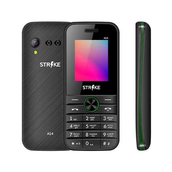 (1032249) Мобильный телефон Strike A14 Black+Green - фото 43058
