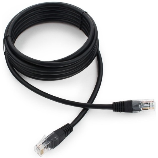 (1032881) Патч-корд UTP Cablexpert кат.5e, 20м, литой, многожильный (черный) PP12-20M/BK - фото 43304