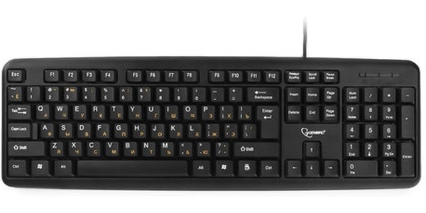 (1032837) Клавиатура Gembird KB-8320U-BL, черный, USB, 104 клавиши, кабель 1,5м - фото 43360