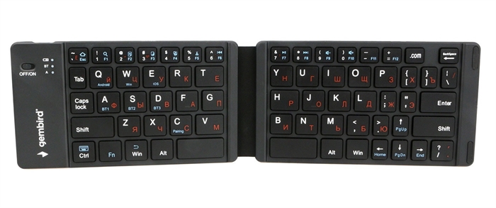 (1032839) Клавиатура беспроводная Gembird KBW-6N, 66кл., Bluetooth, складная, ультра тонкая - фото 43362