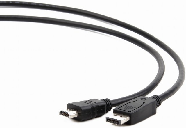 (1032932) Bion Кабель DisplayPort - HDMI, 20M/19M, однонаправленный конвертор сигнала с DisplayPort в HDMI, 1м, черный [BXP-CC-DP-HDMI-010] - фото 43407