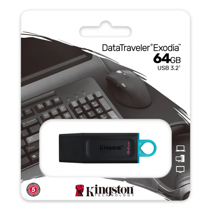 (1033046) Флеш Диск Kingston 64Gb DataTraveler Exodia Onyx DTXON/64GB USB3.2 черный DTXON/64GB - фото 43608