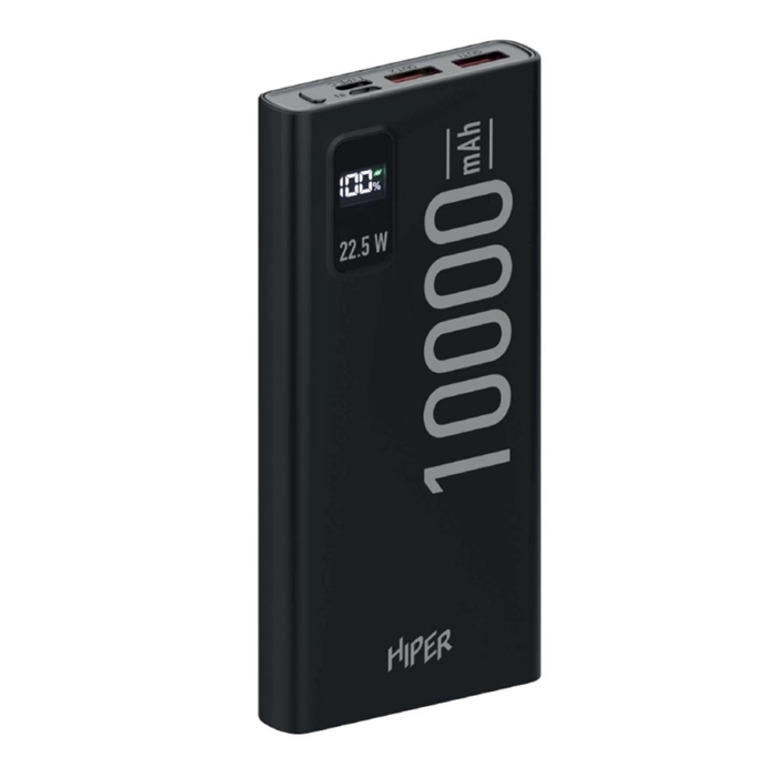 (1031984) Мобильный аккумулятор Hiper EP 10000 10000mAh 3A QC PD 2xUSB черный (EP 10000 BLACK) - фото 43746