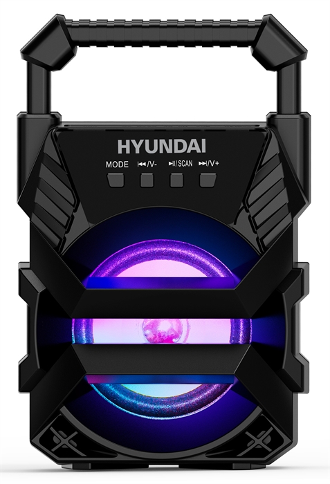 (1033123) Колонка порт. Hyundai H-PS1000 черный 9W 1.0 BT/USB 10м 500mAh - фото 43764