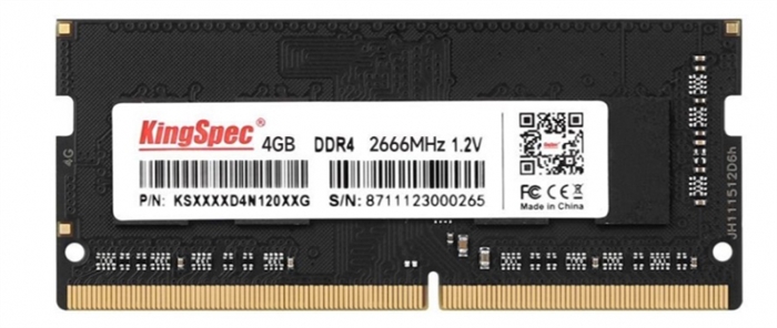 (1033340) Память DDR4 4Gb 2666MHz Kingspec KS2666D4N12004G RTL PC4-21300 SO-DIMM 260-pin 1.35В RTL - фото 43949