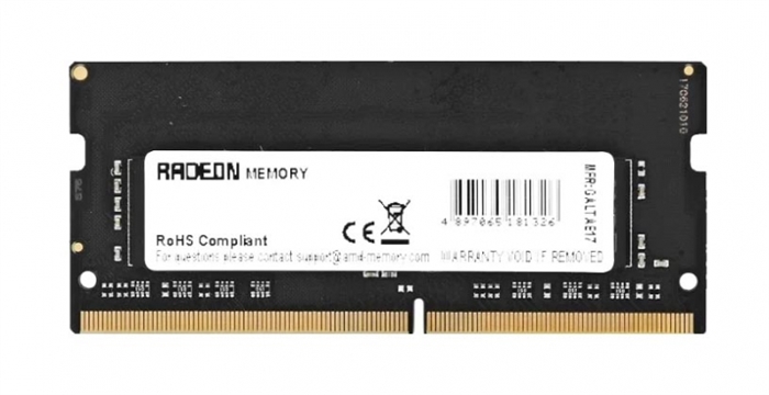 (1033338) Память DDR4 4Gb 2400MHz AMD R744G2400S1S-U Radeon R7 Performance Series RTL PC4-19200 CL16 SO-DIMM 2 - фото 43951