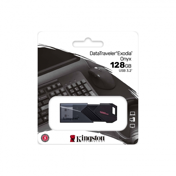 (1033375) Флеш Диск Kingston 128Gb DataTraveler Exodia Onyx DTXON/128GB USB3.2 черный DTXON/128GB - фото 44109