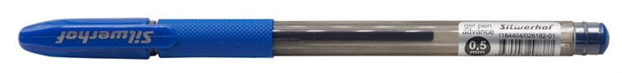 (1033551) Ручка гелев. Silwerhof Advance (026182-01) d=0.5мм чернила син. кор.карт. сменный стержень линия 0.3 - фото 44156