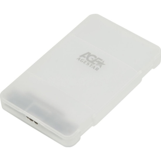 (1010336) Внешний корпус для HDD/SSD AgeStar 3UBCP3 SATA пластик белый 2.5" - фото 44274
