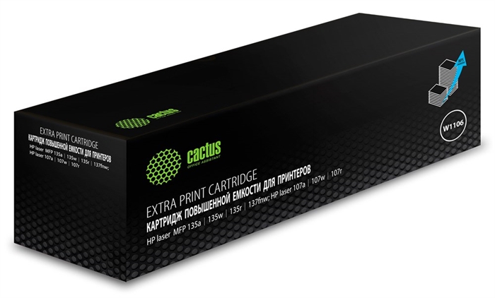 (1033820) Картридж лазерный Cactus CSP-W1106X черный (3000стр.) для HP Laser 107a/107r/107w/135a MFP/135r MFP/ - фото 44296