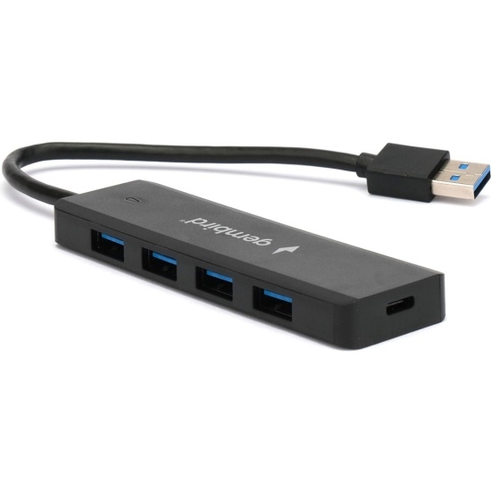 (1034136) Концентратор USB 3.0 Gembird UHB-C414, 4 порта, кабель 19 см, с доп. питанием (Type-C) - фото 44639