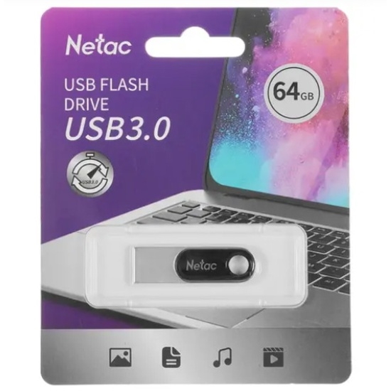 (1022223) Флеш Диск Netac U278 64Gb <NT03U278N-064G-30PN>, USB3.0, металлическая матовая - фото 45010