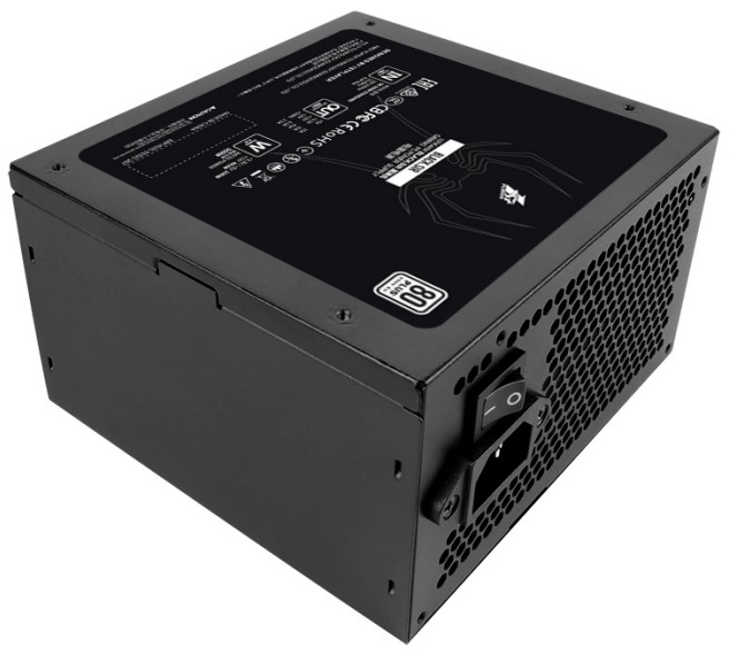 (1034307) Блок питания 1STPLAYER BLACK.SIR 600W / ATX 2.4, APFC, 80 PLUS, 120 mm fan / SR-600W - фото 45046