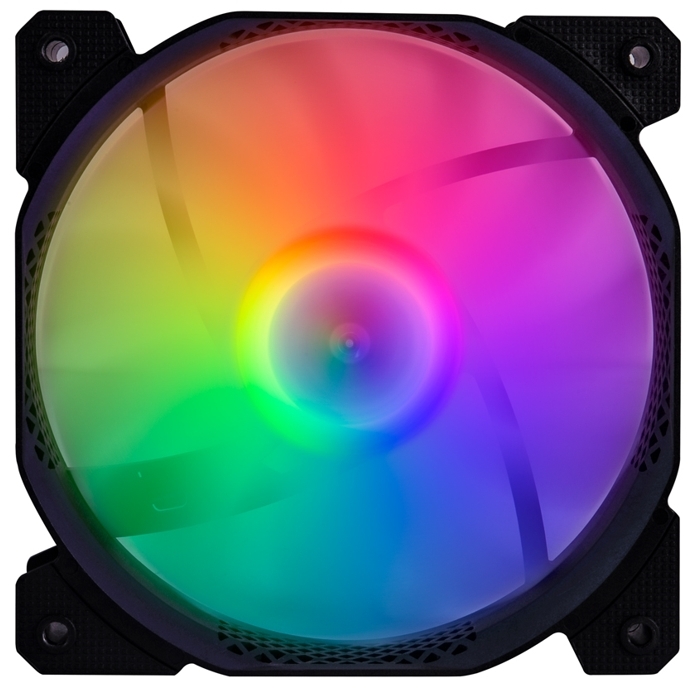 (1034310) Вентилятор 1STPLAYER F1 Black / 120mm, LED 5-color, 1000rpm, 3pin / F1-BK / Bulk - фото 45095