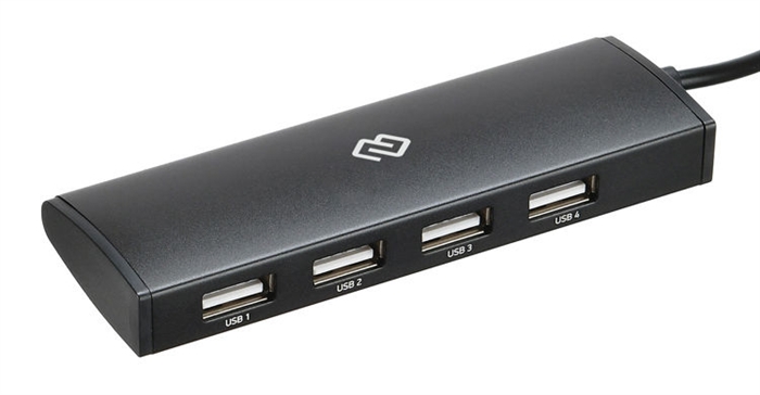 (1035329) Разветвитель USB-C Digma HUB-4U2.0-UC-B 4порт. черный - фото 46011