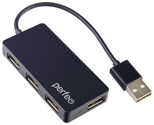 (1035285) Perfeo USB-HUB 4 Port, (PF-VI-H023 Black) чёрный [PF_C3217] - фото 46068