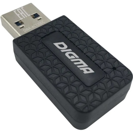 (1035345) Сетевой адаптер Wi-Fi Digma DWA-AC1300C AC1300 USB 3.0 (ант.внутр.) 1ант. (упак.:1шт) - фото 46119