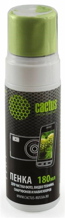 (1035582) Чистящий набор (салфетки + пена) Cactus CS-S3006 для экранов и оптики 1шт 18x18см 180мл - фото 46344