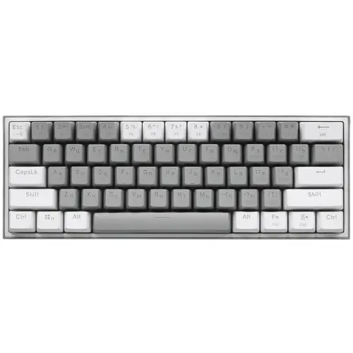 (1035729) Игровая клавиатура механическая Redragon Fizz Радужная тихая, серо-белая компактная (60%) - фото 46414