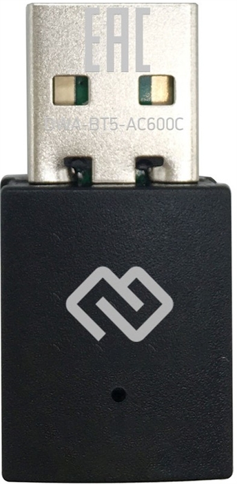 (1037302) Сетевой адаптер Wi-Fi Digma DWA-AC600C AC600 USB 2.0 (ант.внутр.) 1ант. (упак.:1шт) - фото 47352