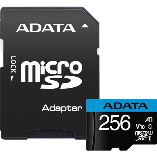 (1037752) Флеш карта microSDXC 256GB A-Data AUSDX256GUICL10A1-RA1 Premier Pro + adapter - фото 47604