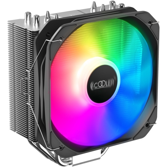 (1038019) Кулер PCCooler Paladin 400 ARGB S115X/1200/1700/AM4 (20 шт/кор, TDP 200W, 130mm PWM ARGB FAN, 4 тепловые трубки 6мм, 800-1600RPM, 18-28,6dBa) - фото 47773