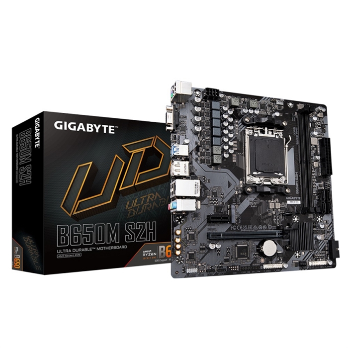 (1038040) Материнская плата Gigabyte B650M S2H SocketAM5 AMD B650 2xDDR5 mATX AC`97 8ch(7.1) GbLAN RAID+VGA+HD - фото 47916