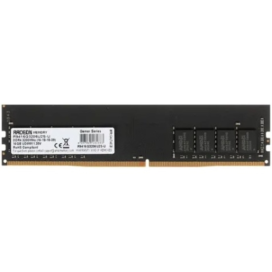 (1038060) Память DDR4 16GB 3200MHz AMD R9416G3206U2S-U R9 RTL PC4-25600 CL16 DIMM 288-pin 1.35В RTL - фото 47922