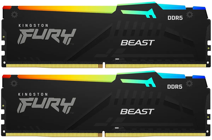 (1038182) Память DDR5 2x8GB 6000MHz Kingston KF560C36BBEAK2-16 Fury Beast RGB RTL Gaming PC5-48000 CL36 DIMM 2 - фото 48104