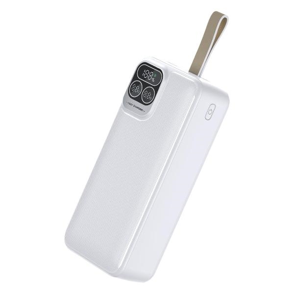 (1038469) Perfeo Powerbank Atomic Age 30000 mAh/LED дисплей/PD + QC 3.0/Type-C/2 USB/Выход: 5A, max 22.5WWhite (PF_E1477) - фото 48195