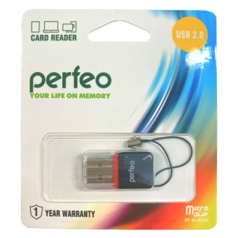 (1038666) Perfeo Card Reader Micro SD, (PF-VI-R008 Black) чёрный (PF_5055) - фото 48331