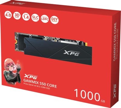 (1038833) Накопитель SSD A-Data PCIe 4.0 x4 1TB SGAMMIXS50C-1000G-CS Gammix S50 Core XPG M.2 2280 - фото 48531