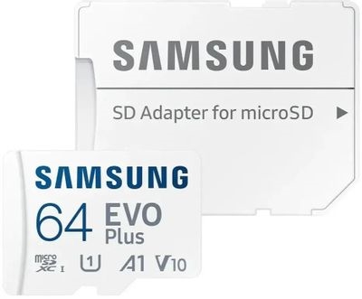 (1039096) Флеш карта microSDXC 64GB Samsung MB-MC64SA EVO Plus + adapter - фото 48825